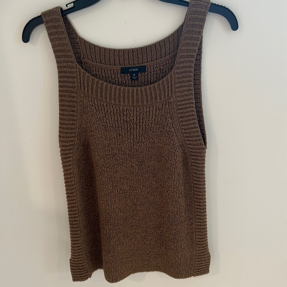 J. Crew Knit tank dark tan